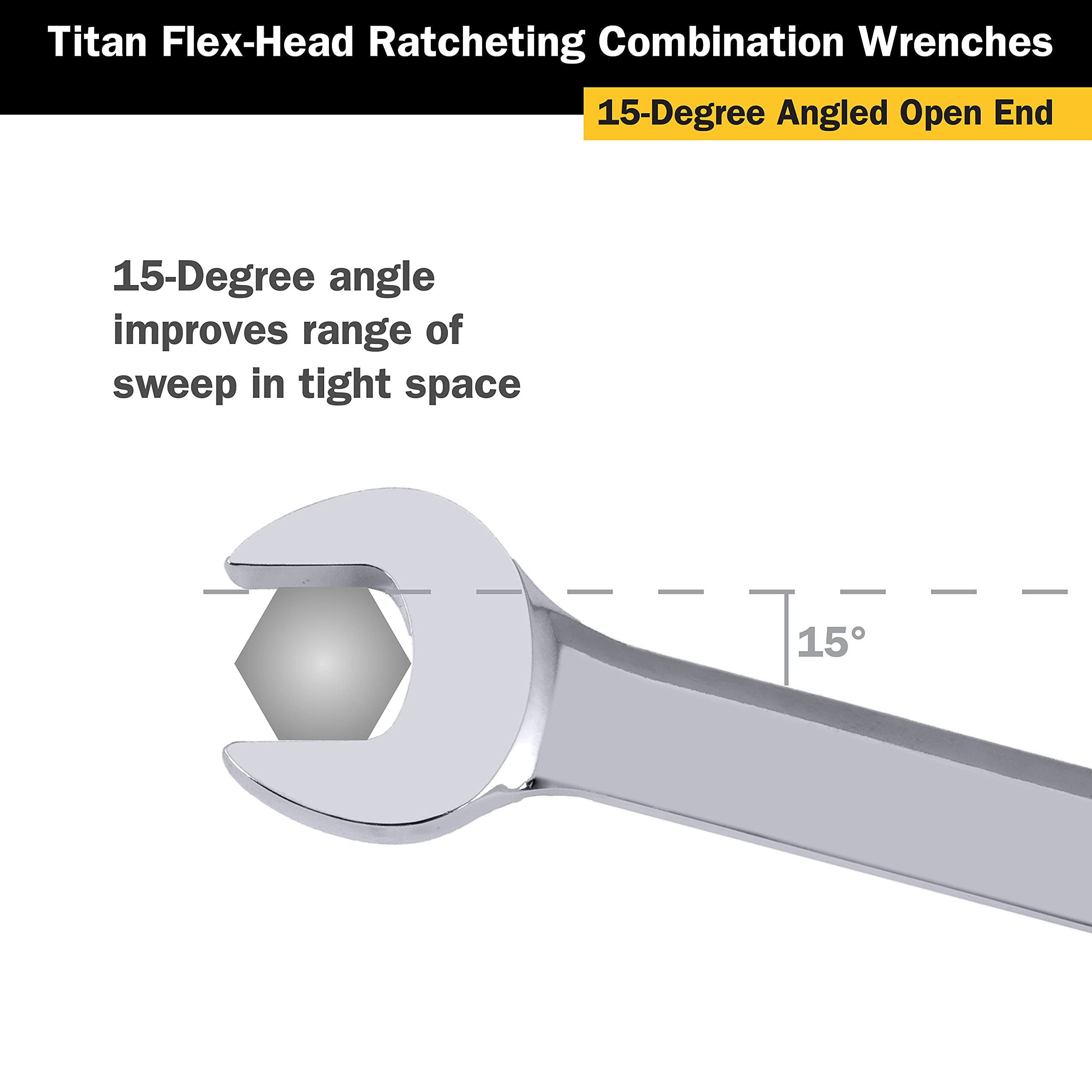 Titan herramientas 12905 1/2-inch Flex llave de trinquete – Multicolor