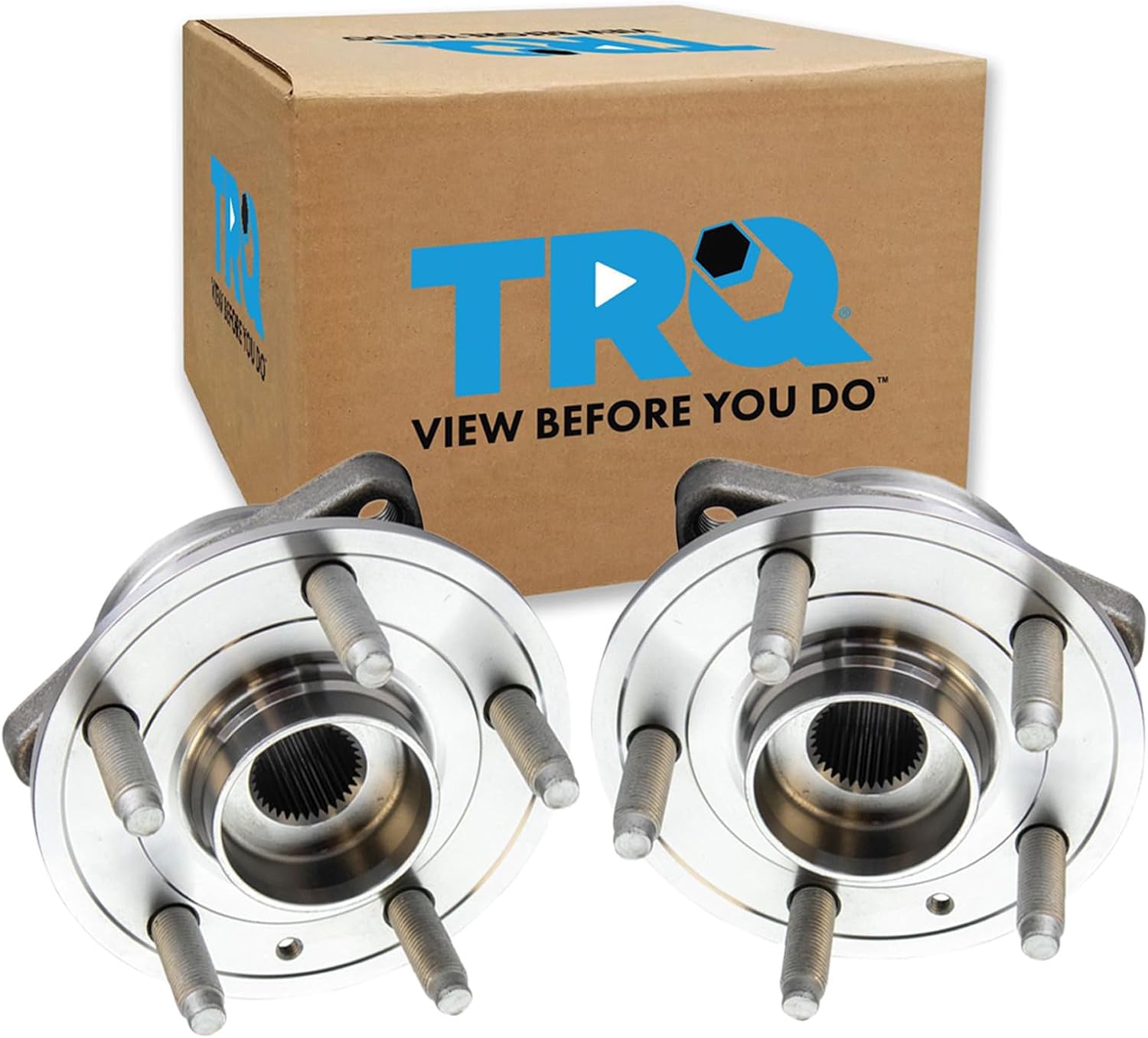 TRQ Front Left & Right Wheel Bearing and Hub Assembly Set (2-Piece)
