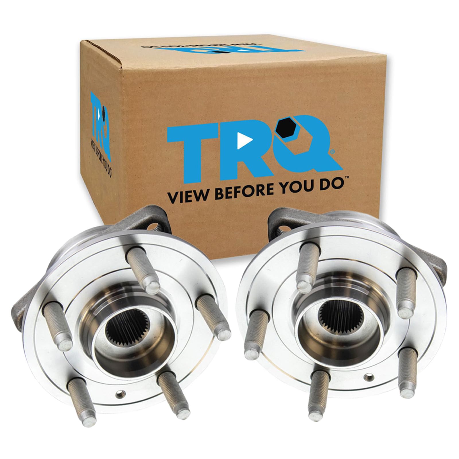 TRQ Front Left and Right Wheel Bearing and Hub Assembly Set 2 Piece