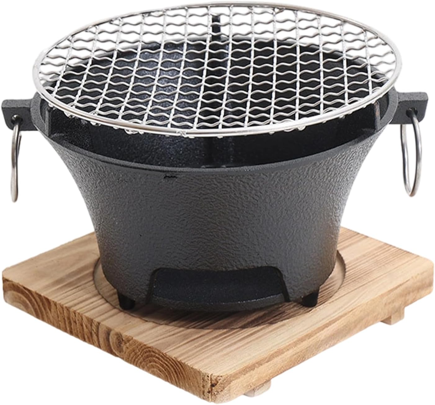 User Friendly Worktop Barbecue Japanese Plan Detachable Grate Wrought Iron for Simple Maintenance Compact and Permanent Permanent