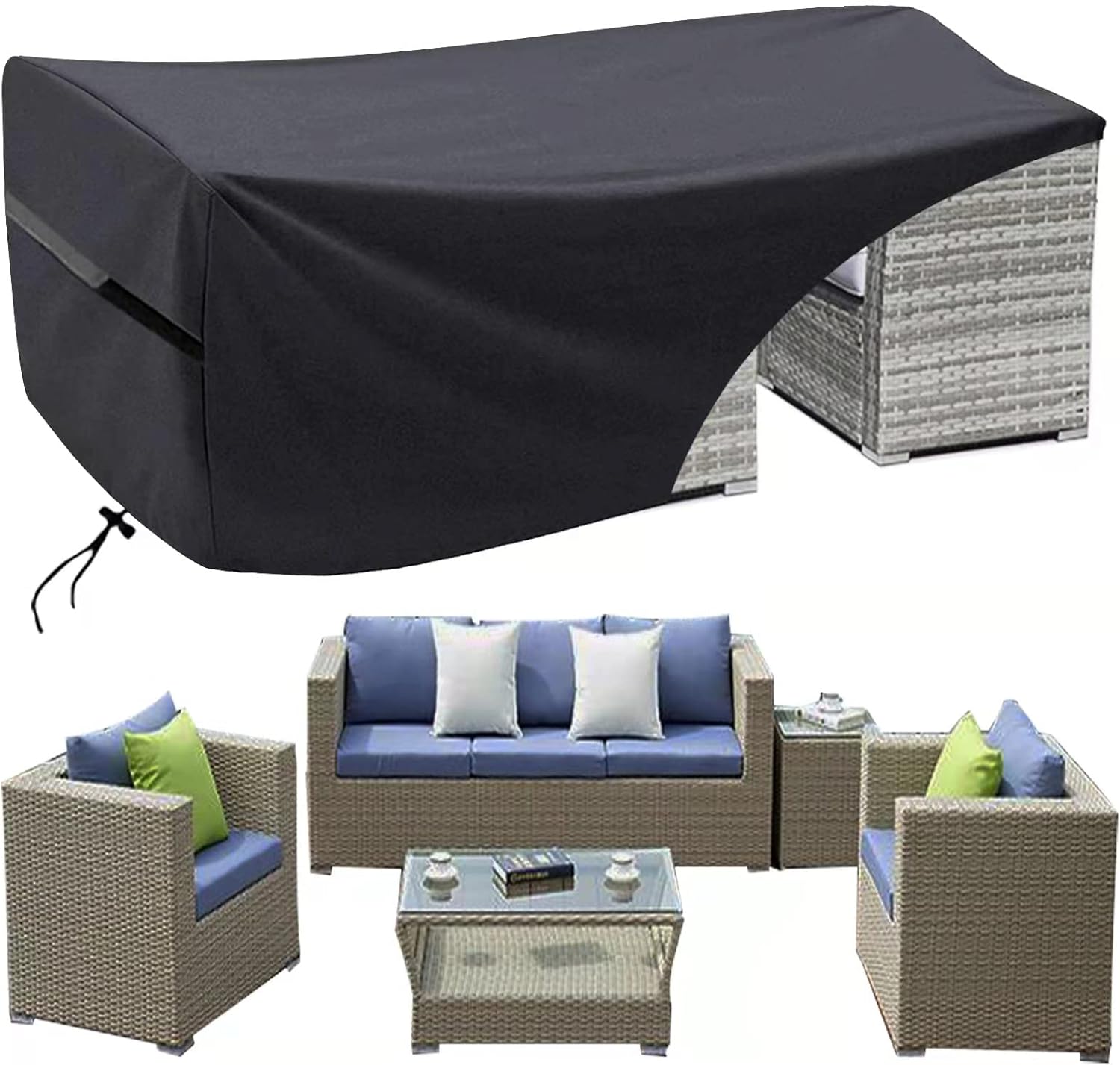 LCGOD Funda Muebles de jardín , Funda Mesa Jardin Impermeable, Funda