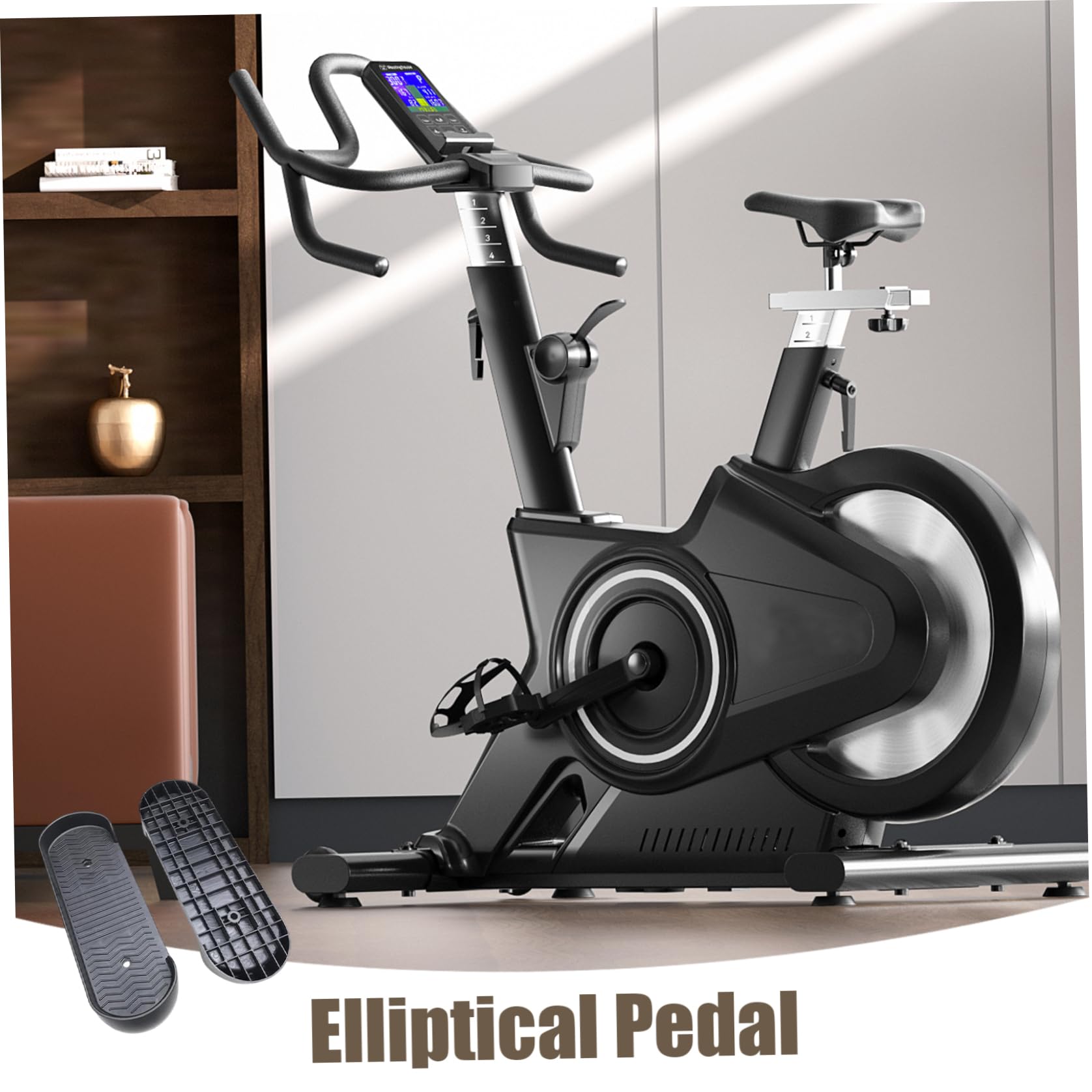 Elliptische Ersatzteile, universell, 1 Paar, Fußpedal, rutschfestes Zubehör, einfach zu installierende Ersatzteile für Heimtrainer, Fitnessgeräte, Trittbrett für den Hausgebrauch, Fußpedal-Traini