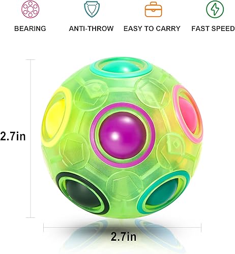 Miniatura 2 de Vdealen Bola mágica de rompecabezas de arco iris, juguete antiestrés para niños y niñas, fiesta de cumpleaños, Pascua, San Valentín, Navidad,