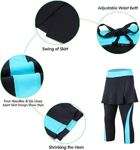 Miniatura 5 de ANIVIVO - Leggings con falda y bolsillos para mujer, diseño para yoga y tenis