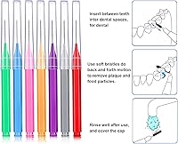 Vista 4 de Patelai 100 piezas de cepillos para limpiador, cepillo interdental, palillo de dientes, cabezal de hilo dental, hilo dental, higiene dental, hilo