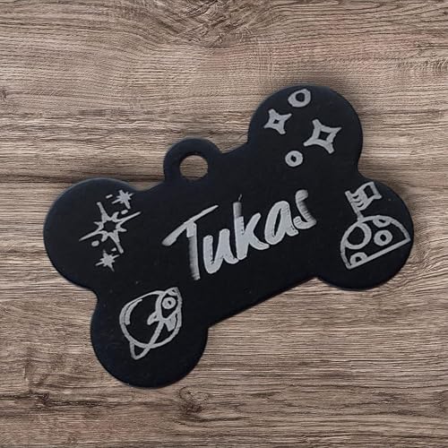 Eglez Personalized Dog & Cat Pet ID Tags – Double-Sided Engraved Name & Contact Info, Collar Accessory & Pet Necklace, Safe & Stylish Pet Protection