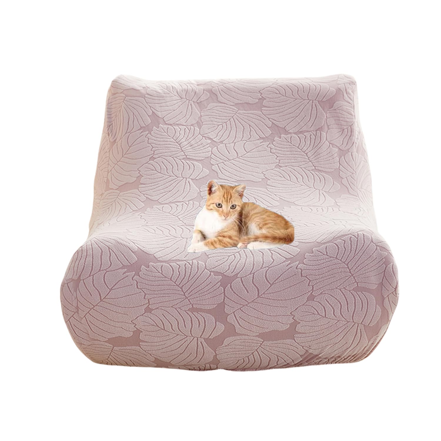 HACLEN Stretch Lazy Floor Sofa Cover, Replacement Armless Lounge Couch Slipcover Removable Fireside Chair Cover Machine Washable (pink,one size)