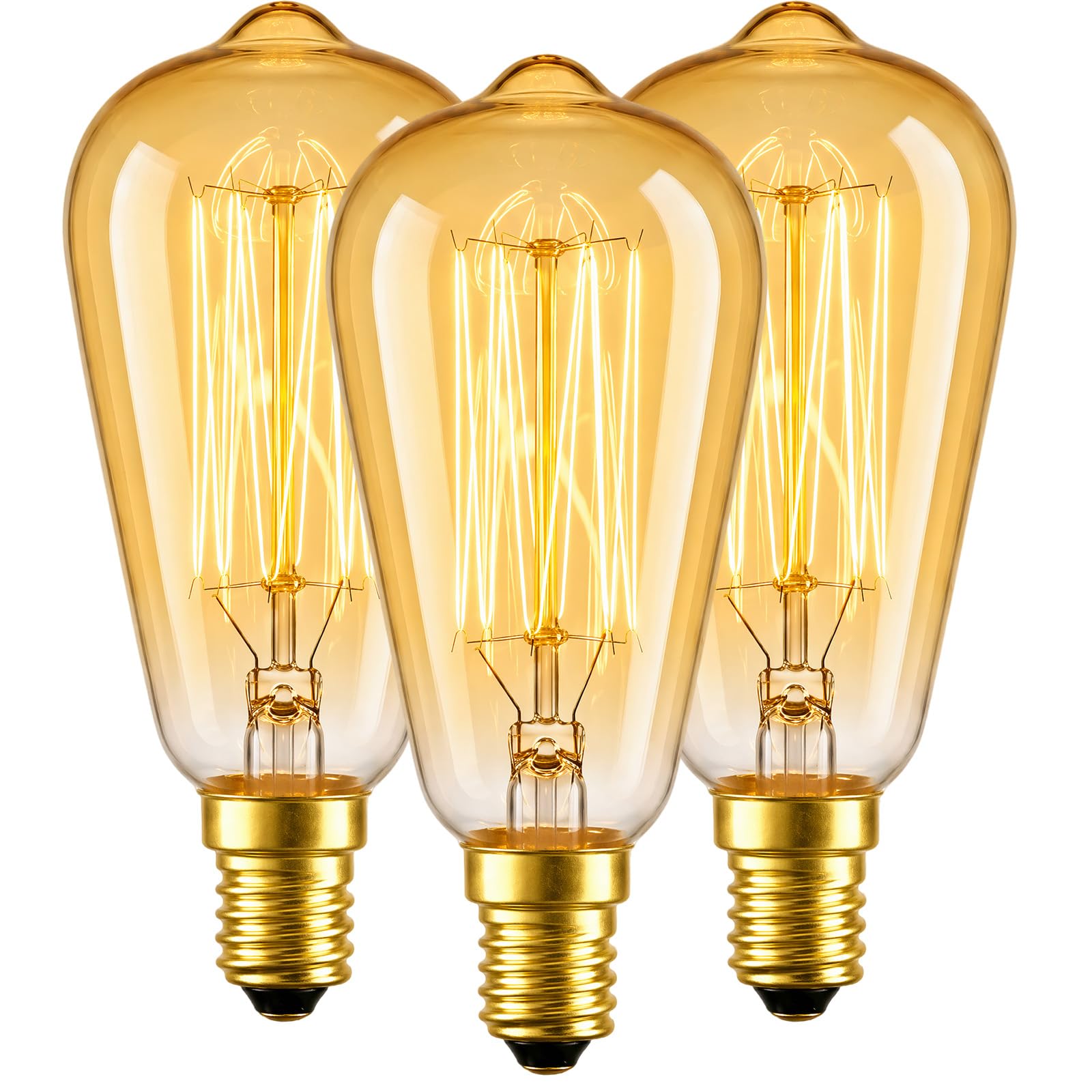 Zehouse 40W ST48 E14 Filament Bulb Dimmable 3-Pack