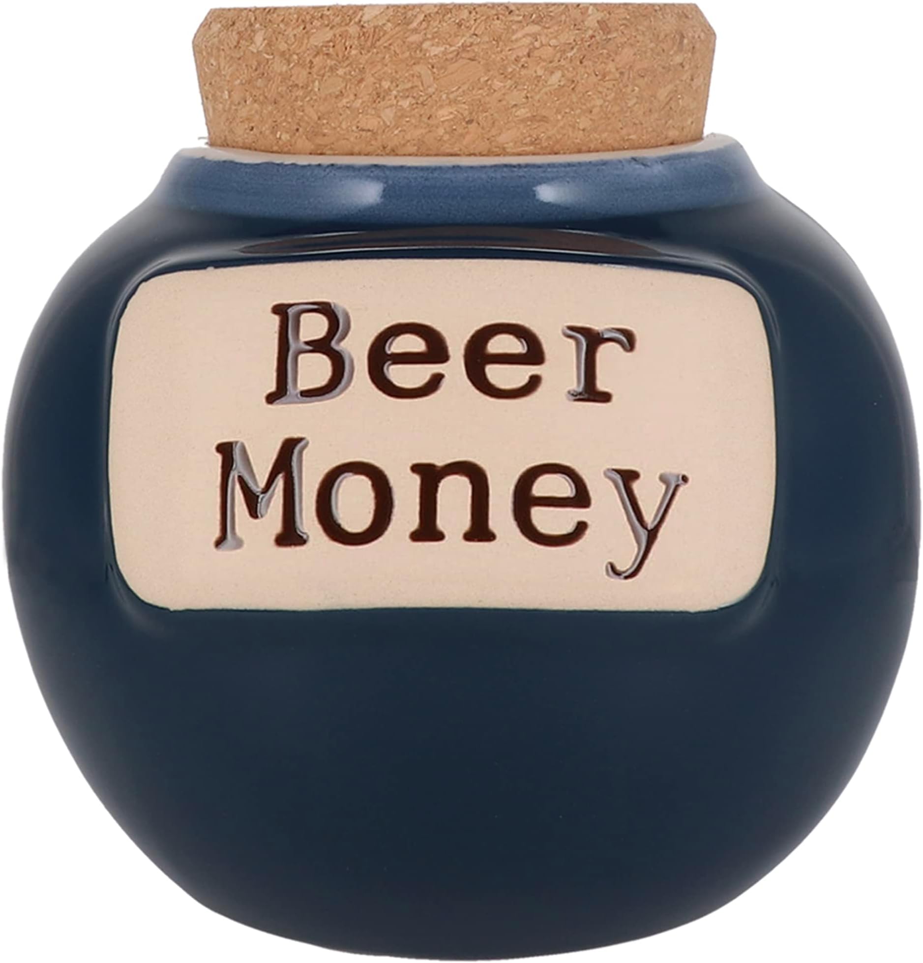 Beer Money Blue Ceramic Piggy Bank for Adults, Storage Container, Fun Gifts for Mom, Home Decor Decorative Jar, Gifts for Women and Men, Gifts for Dad, Funny Gifts for Him