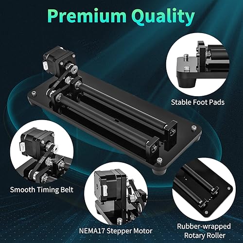 Miniatura 8 de Máquina de grabado láser portátil de 20 W con rodillo giratorio mini máquina de corte de grabado láser IKLESTAR T2 potencia óptica de 5 W