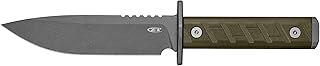 Zero Tolerance 0006 Fixed Blade Knife, Full Tang 6 inch CPM 3V Blade Field Knife, Green G10 Handle, Durable Kydex Sheath, Made in the USA