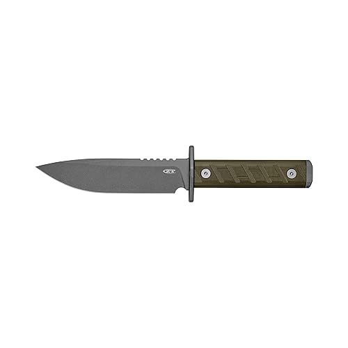 Zero Tolerance 0006 Fixed Blade Knife, Full Tang 6 inch CPM 3V Blade Field Knife, Green G10 Handle, Durable Kydex Sheath, Made in the USA