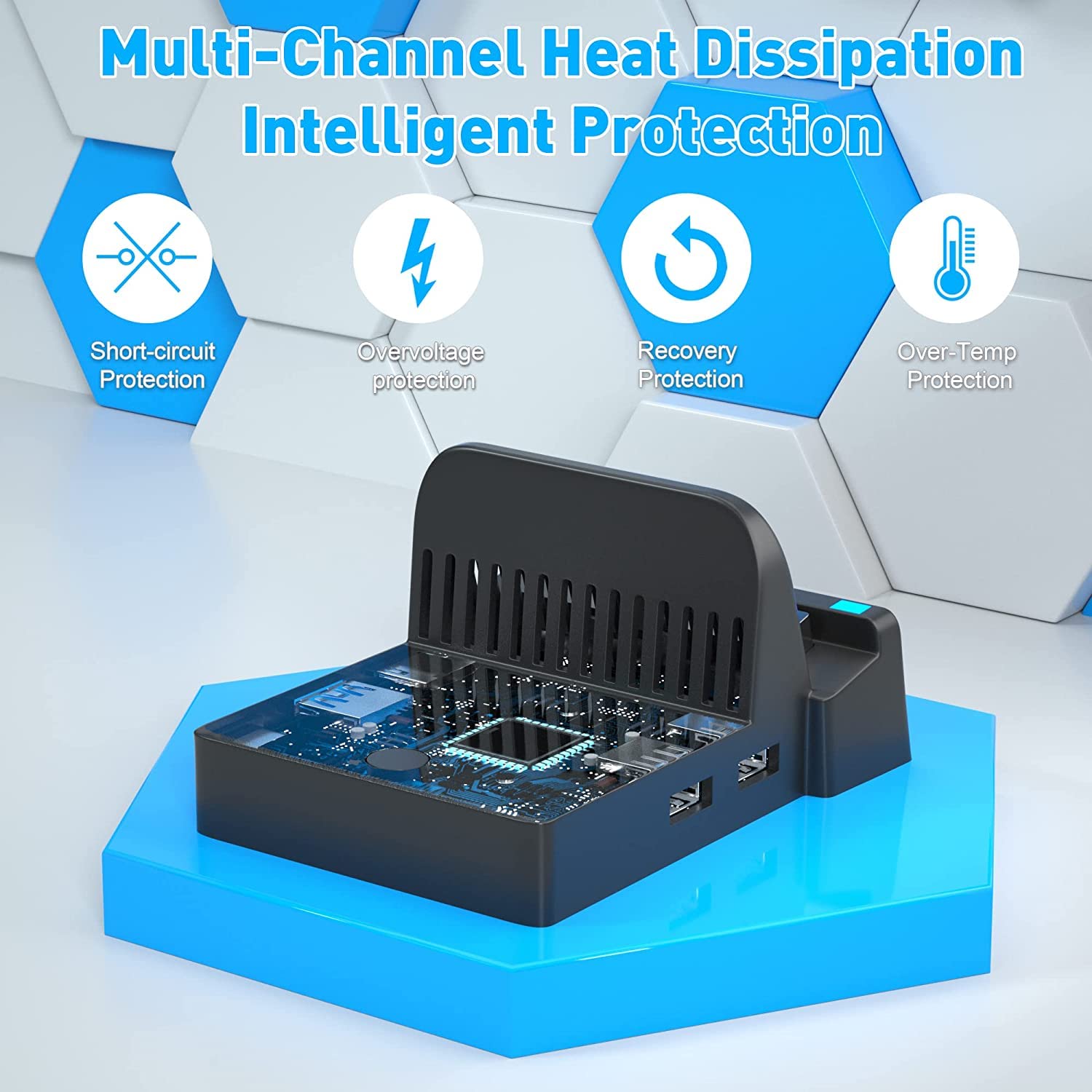 Dock Switch para Nintendo Switch/Switch OLED,Soporte de Carga portátil Adaptador de TV 4K HDMI Cargador de Repuesto con Puerto USB 3.0 Extra Compatible con el Modelo Oficial