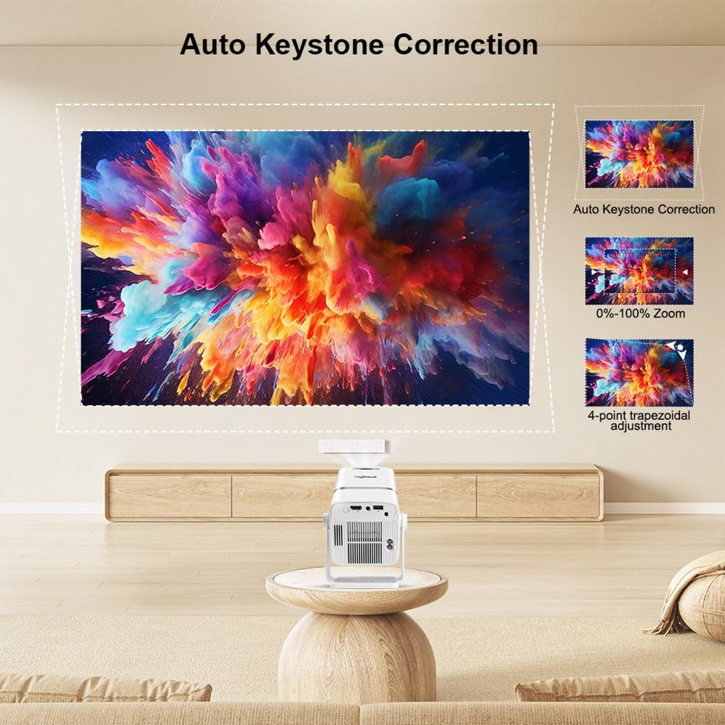 Projecteur Full HD 1920x1080P, Durable et Polyvalent pour Les Anciennes Diapositives, Compatible avec Les Anciennes Diapositives, 11000 Lumens