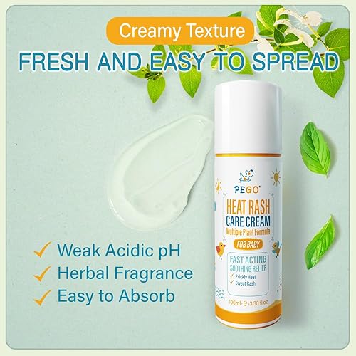 Miniatura 7 de Crema para el cuidado de las erupciones por calor para bebés  Previene el calor espinoso, erupciones por sudor, eccema e inflamación de la piel