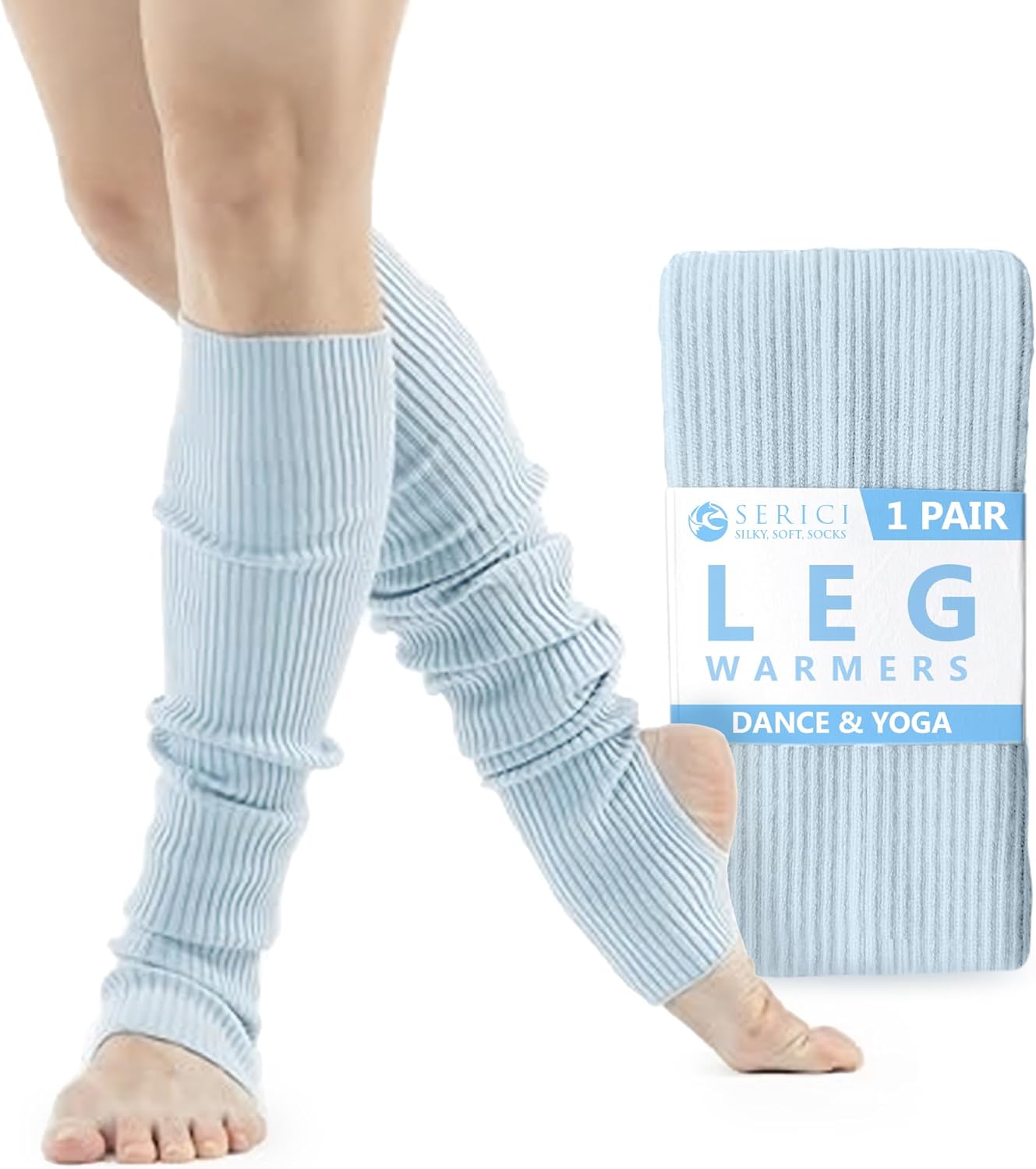 Leg Warmers & Socks for Women's Dance & Yoga - Open Toe & Heel - Eighty's 80s Ribbed Party & Sports Socks - Image 2