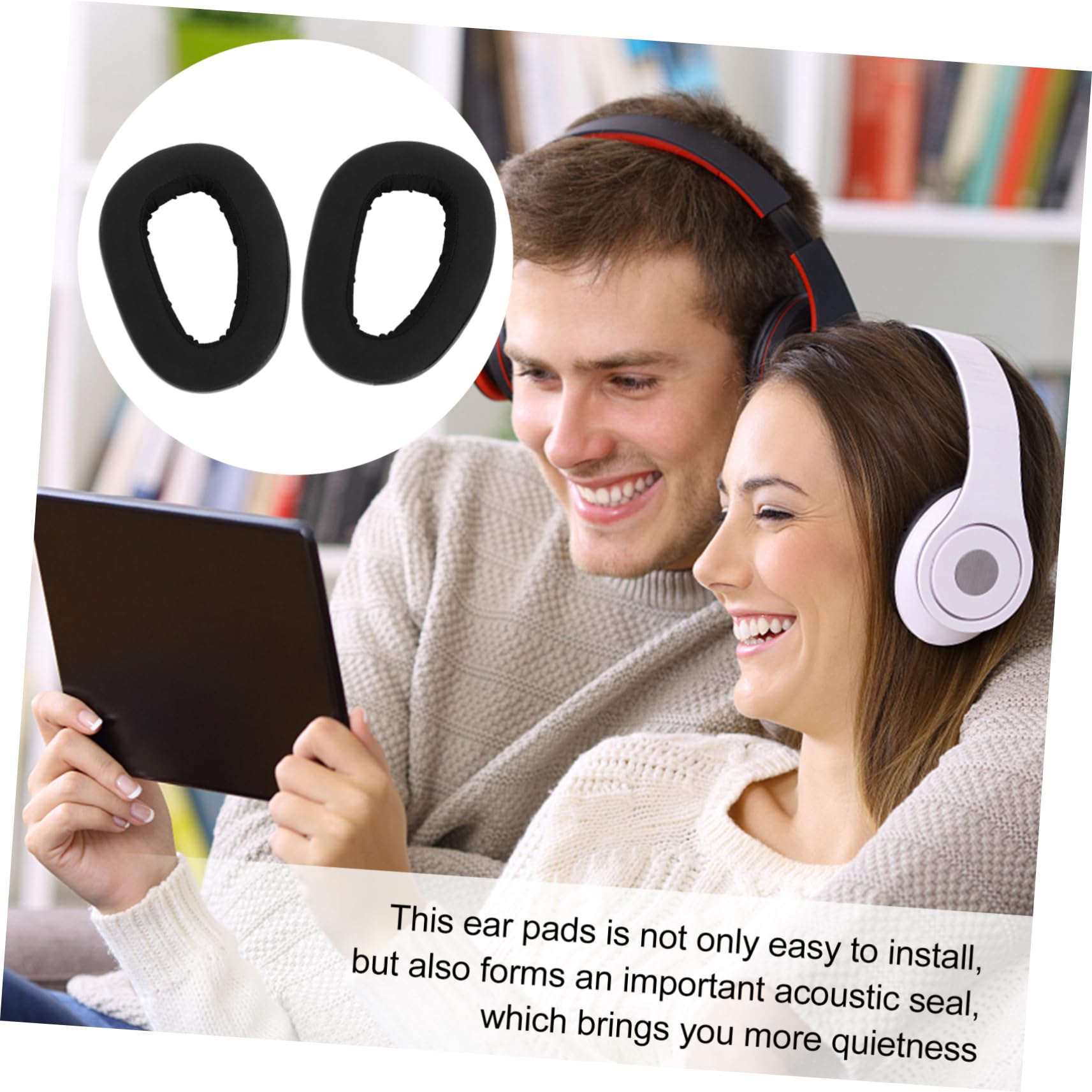 OSALADI 3paia Ear Pads Sostituzione Spugna Per Cuffie Isolamento Acustico e Comfort Compatibile Con Gsp Facile Da Installare