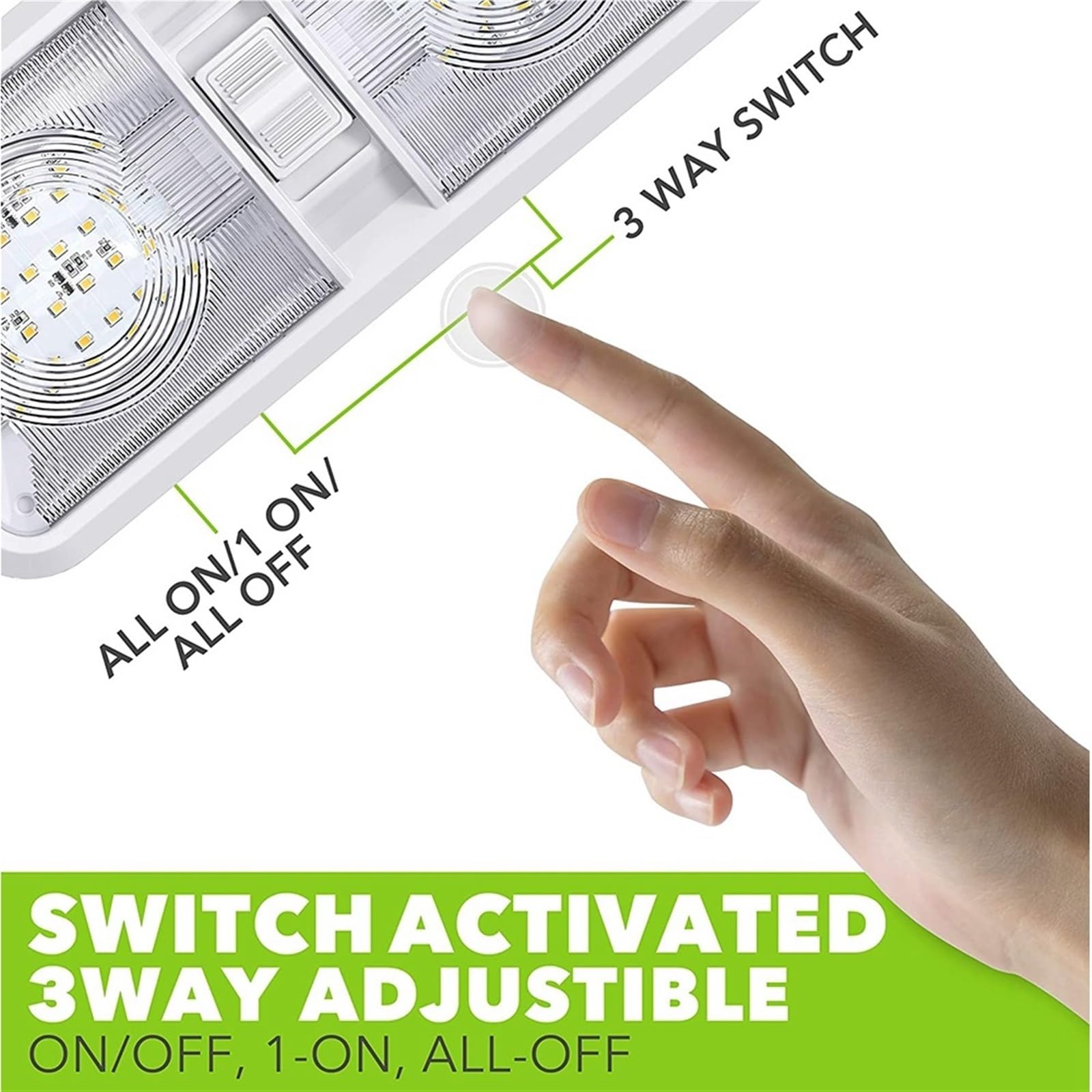 RV Interior Lights 640 Lumen Ceiling Double Dome Light with Switch Car, for RV Trailer Camper Boat 48 LED 5 Pack Luz de lectura superior del coche