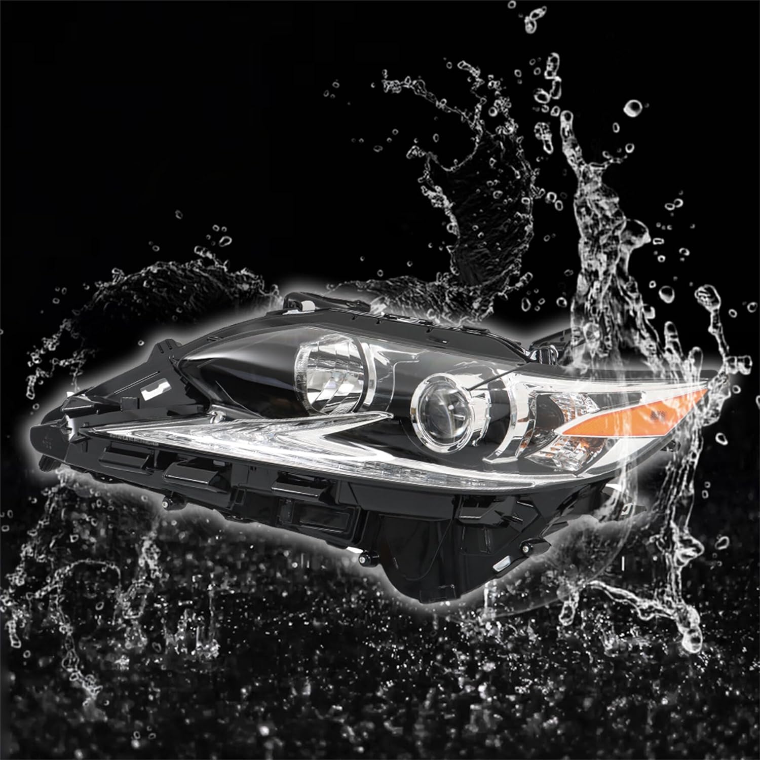 munirater Headlight Assembly Replacement for 2016 2017 2018 ES350 ES300H Headlamp Halogen with DRL Left Side 8107033550 LX2518158