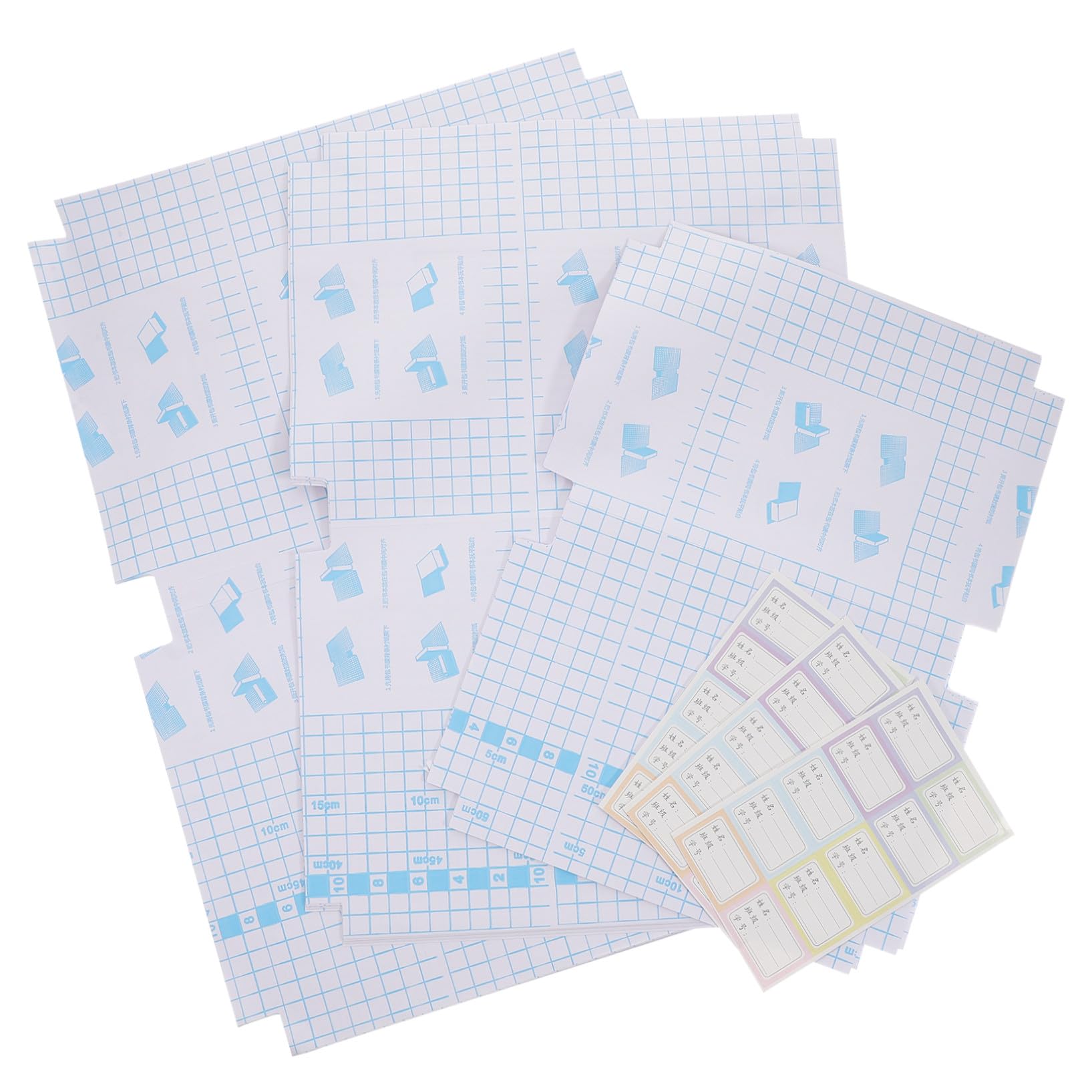 LALAFINA 3 Ensembles Couverture De Transparent Autocollante Ensemble Pour Protection De Manuels Scolaires Et À Usure Facile À Installer Pour Étudiants Et Écoles 30 Pièces * 3