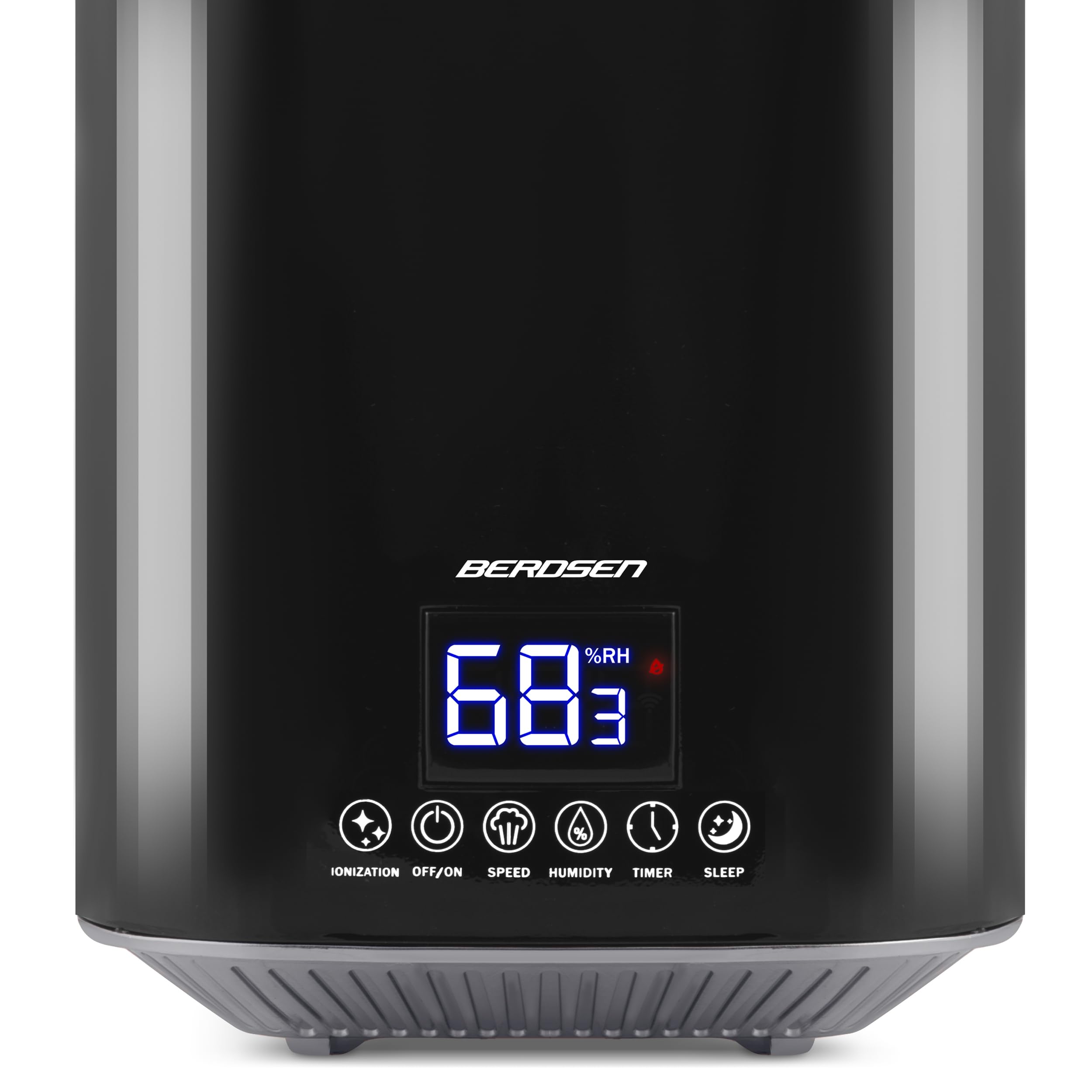 Berdsen Umidificatore Camera da Letto Umidificatore Ad Ultrasuoni Ionizzatore Aromaterapia Telecomando Umidificatore Camera Camera Camera Igrostato E Igrometro 2,6 L 3 Velocità Nero Grigio