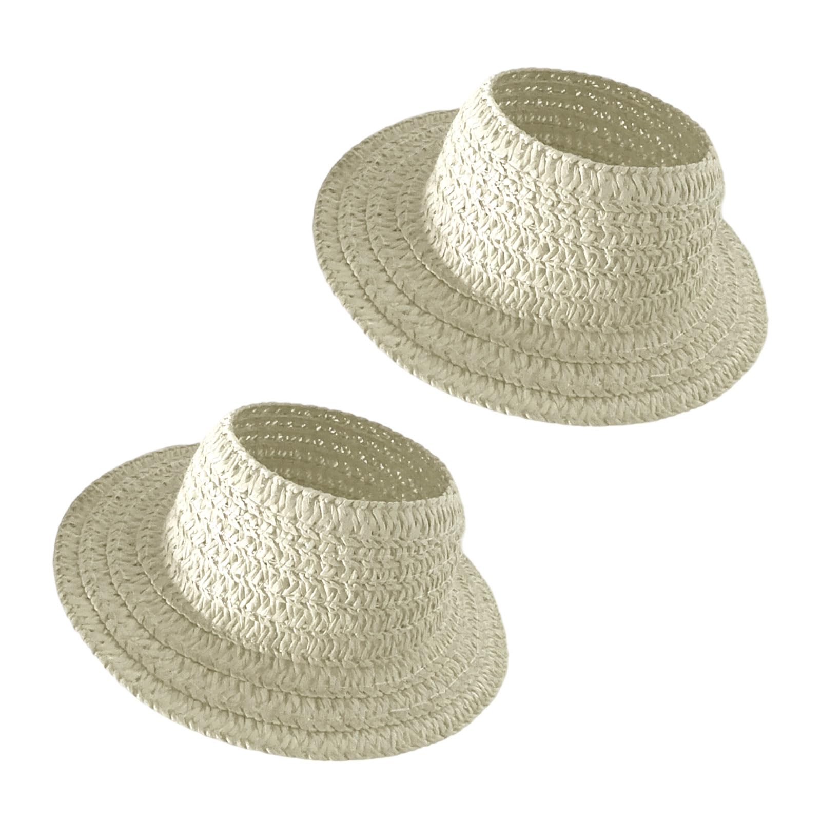 HZBB Hat for Dolls Empty Top Straw Miniature Straw Doll Dress Decorative Accessory Doll Display Accessories