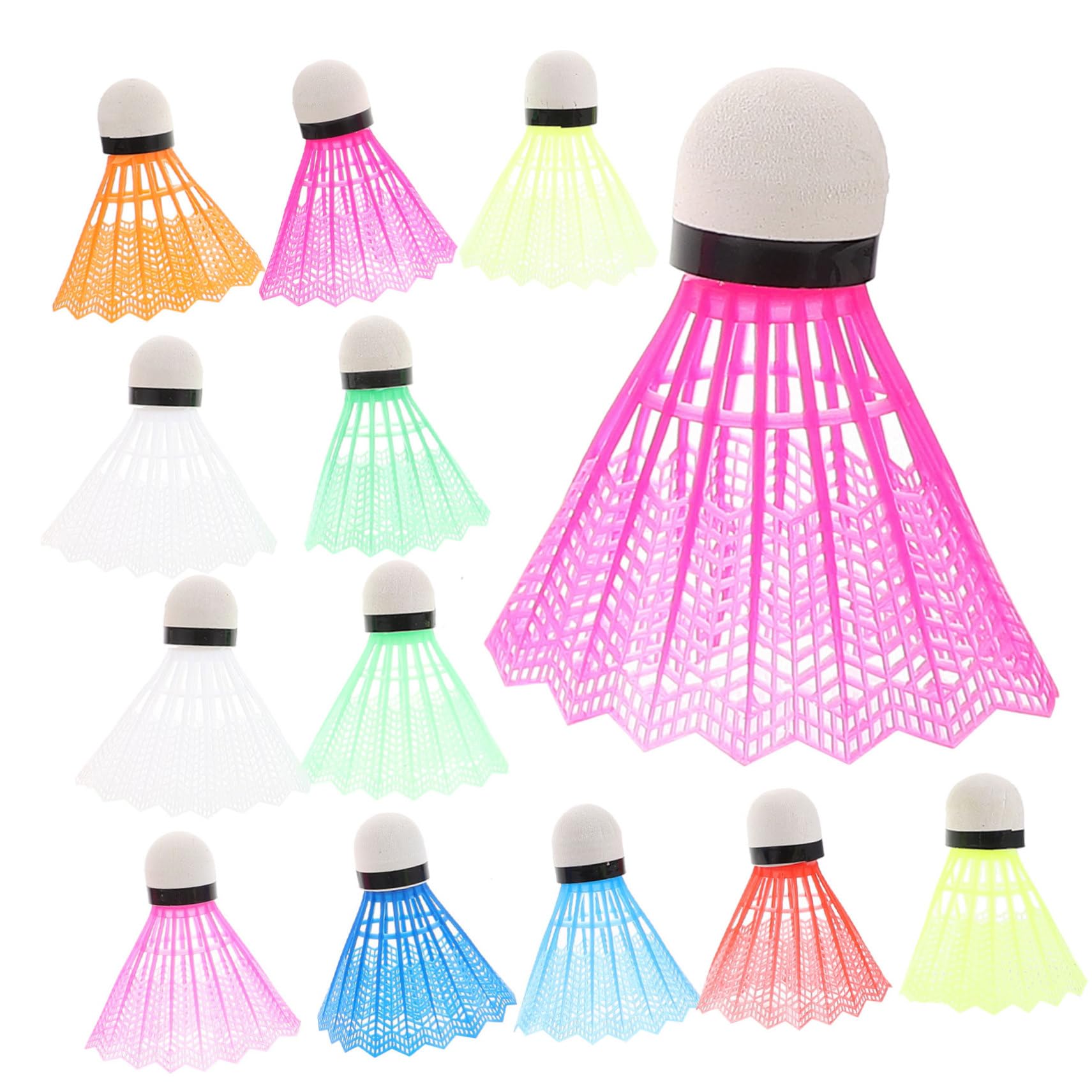KESYOO 3sets Rainbow Badminton Birdies Shuttlecocks Plastic Training Balls High Shuttlecocks for Boys and Girls Adults 20pcs*3 Random