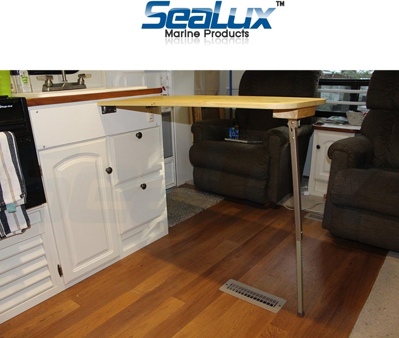 SeaLux Marine Grade Stainless Steel Removable Table Bracket Set of 4 Pieces