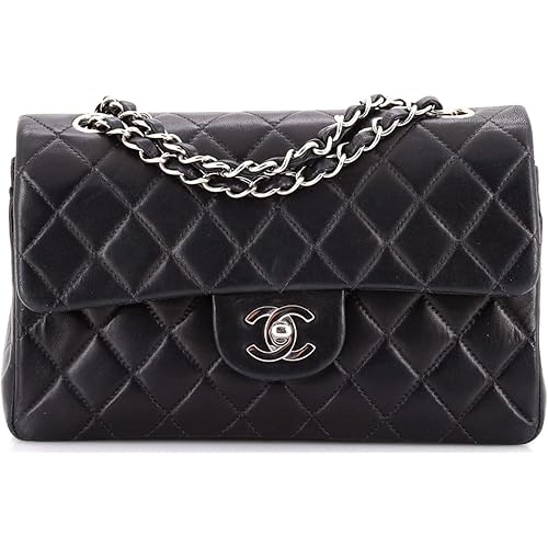 Chanel, Pre-Loved Vintage Classic Double Flap Bag Quilted Lambskin Small, Black