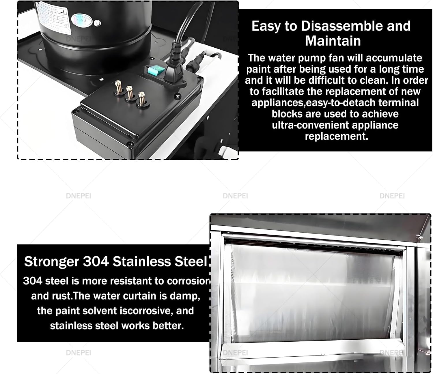 Compact Tabletop Airbrush Spray Booth with 5500K LED Lighting, Portable Paint Station with Water Curtain Exhaust System for Models, Cakes, Nail Art, and Small Crafts L