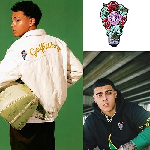 Miniatura 4 de Obokata Parches bordados para planchar cruz roja con parche de alas insignia de punk rock emblema para coser en motocicleta accesorios de bricolaje