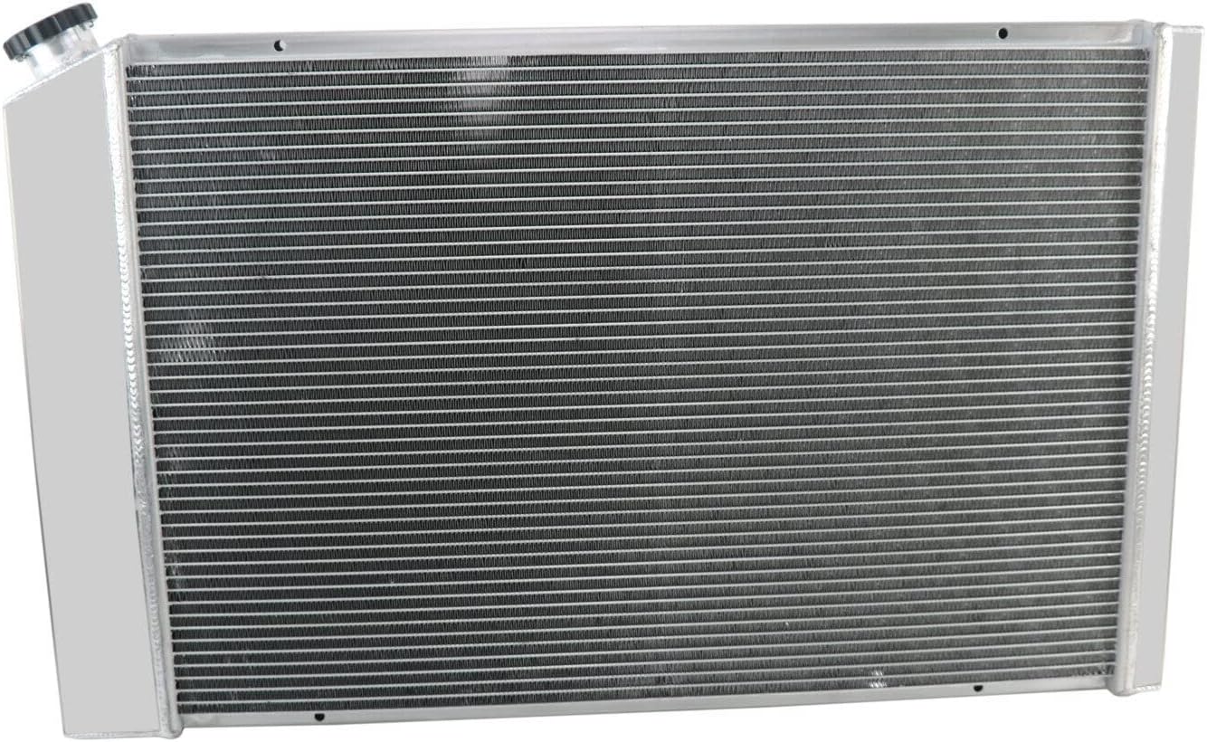 4 Row Aluminum Radiator for 1973-1991 Chevy C/K 10 20 Pickup Silverado Truck Blazer Jimmy Custom Deluxe Suburban GMC C2500 C3500 K1500 K2500 74 75 76 77 78 79 80 81 82 83 84 85 86 87 88