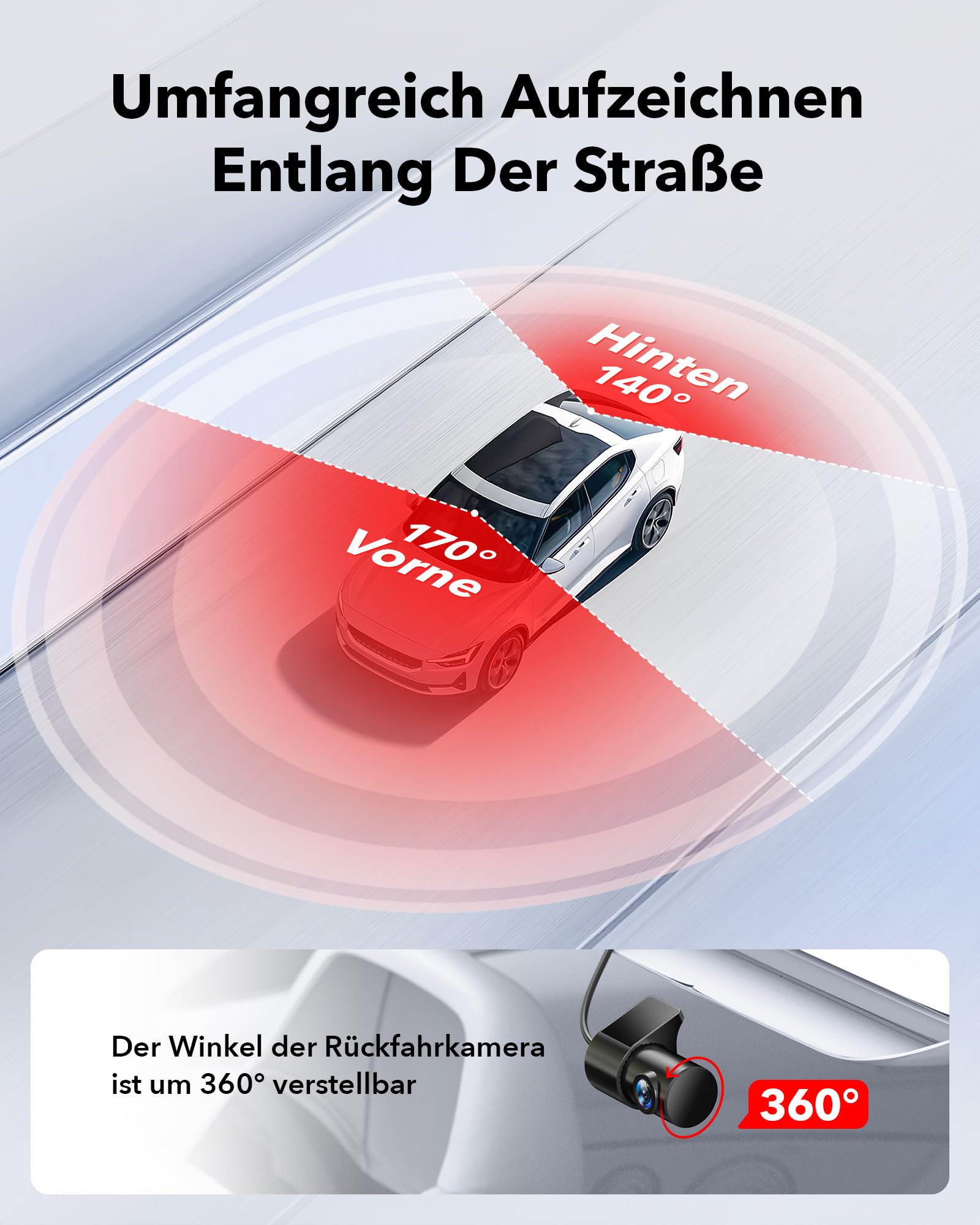 REDTIGER Dashcam Auto Vorne Hinten 4K/2,5K mit STARVIS 2, Dash Cam Auto Kamera 3,18" IPS-Bildschirm, kostenlose 128-GB-Karte,5.8GHz WiFi, GPS, 170°Weitwinkel WDR, Unterstützt 512 GB Max(F7NP)