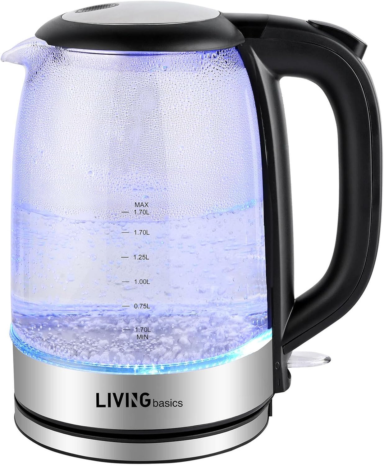 LIVINGbasics 1.7 L Glass Electric Kettle (BPAFree), Water Boiler & Tea
