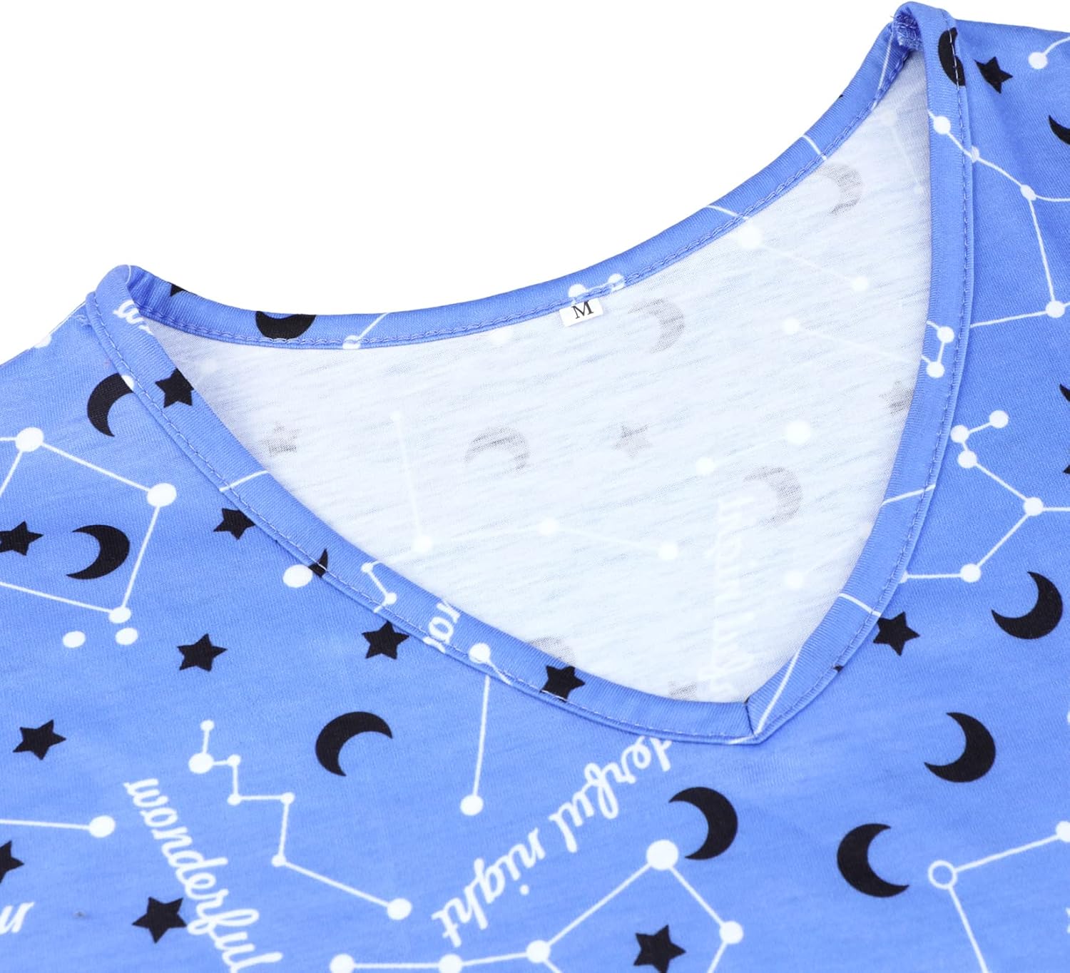 Century Star Women Summer Pajamas Soft Sleepwear Top with Capri Pants Ladies Short Sleeve Cotton Pajamas Sets - Image 3