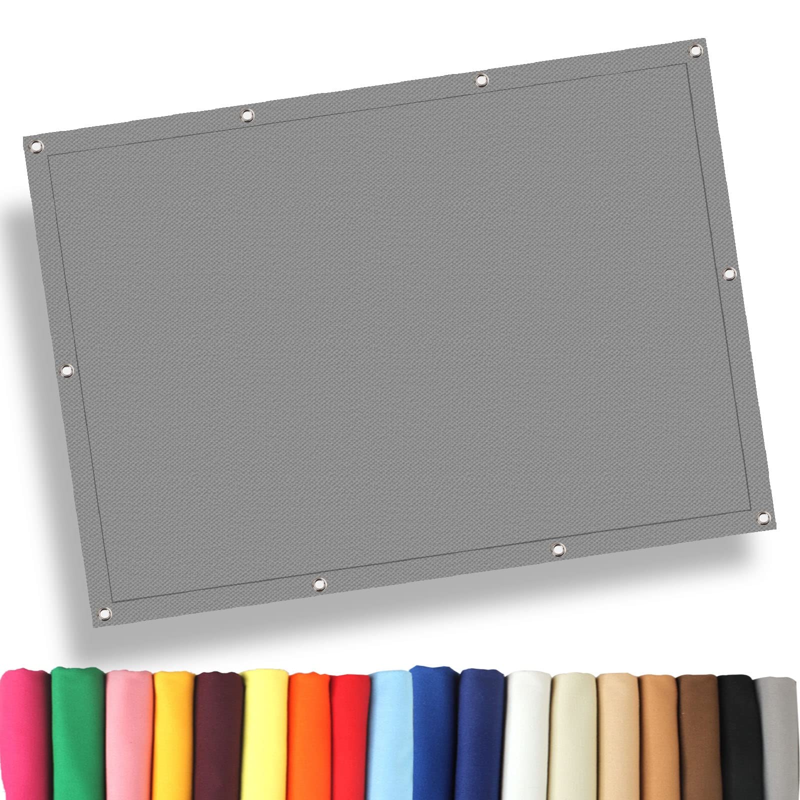 KLGFBDC Waterproof Rectangle Sun Shade Sail 4.5 x 6m UV Protection Canopy Outdoor Privacy Screen for Balcony Garden Patio CampingLight Gray Windbreak