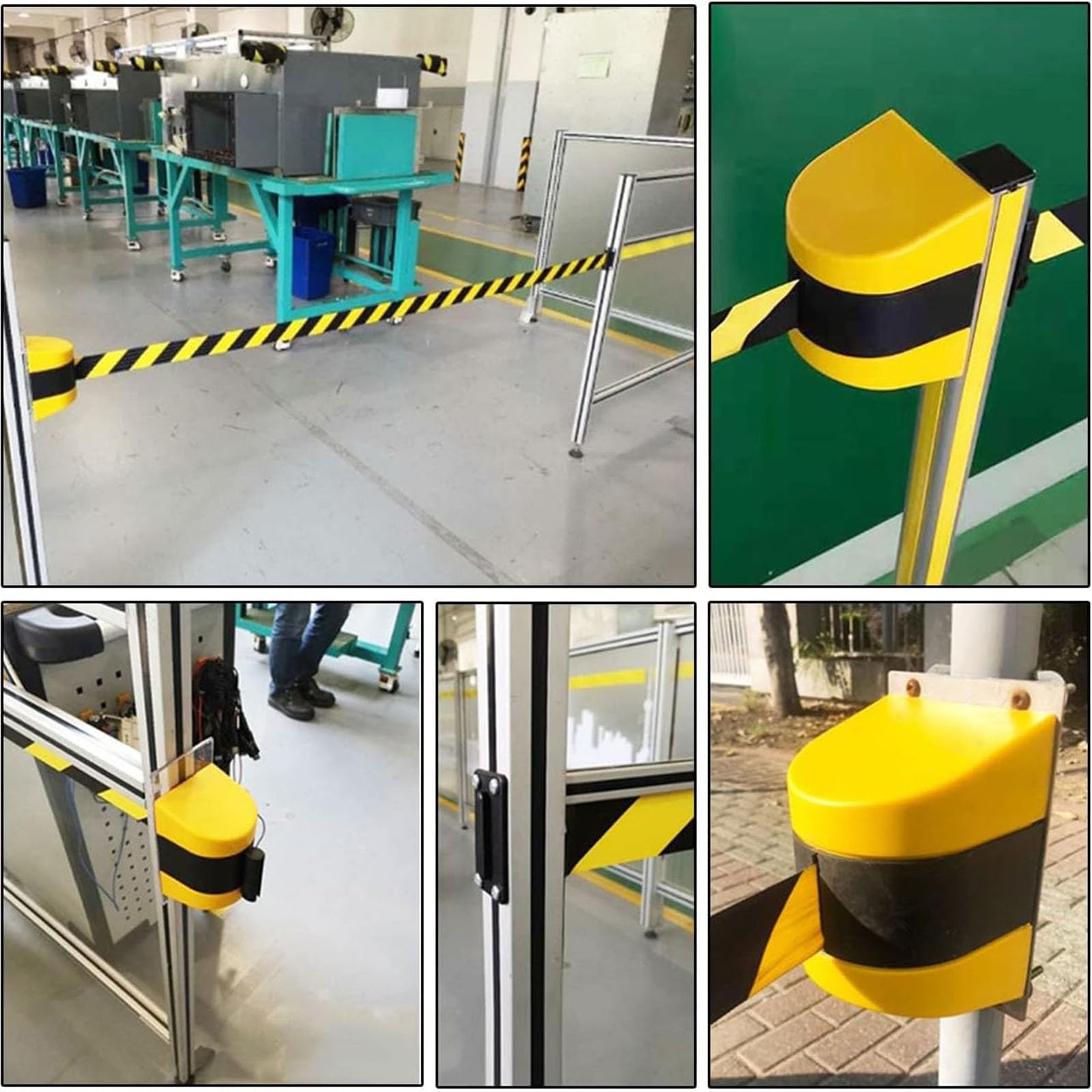 CAIFEXUE Wall Mount Queue Belt Barrier, 2/3/5/10M Retractable Crowd Control Wall Barrier, with Mounting Accessories,for Playground Park Hotel Crowd Control/a/10M/32Ft