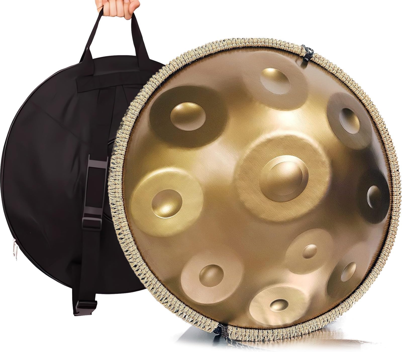 MOOZICA Steel Handpan Tongue Drum, 14 pouces 17 notes en D Minor avec