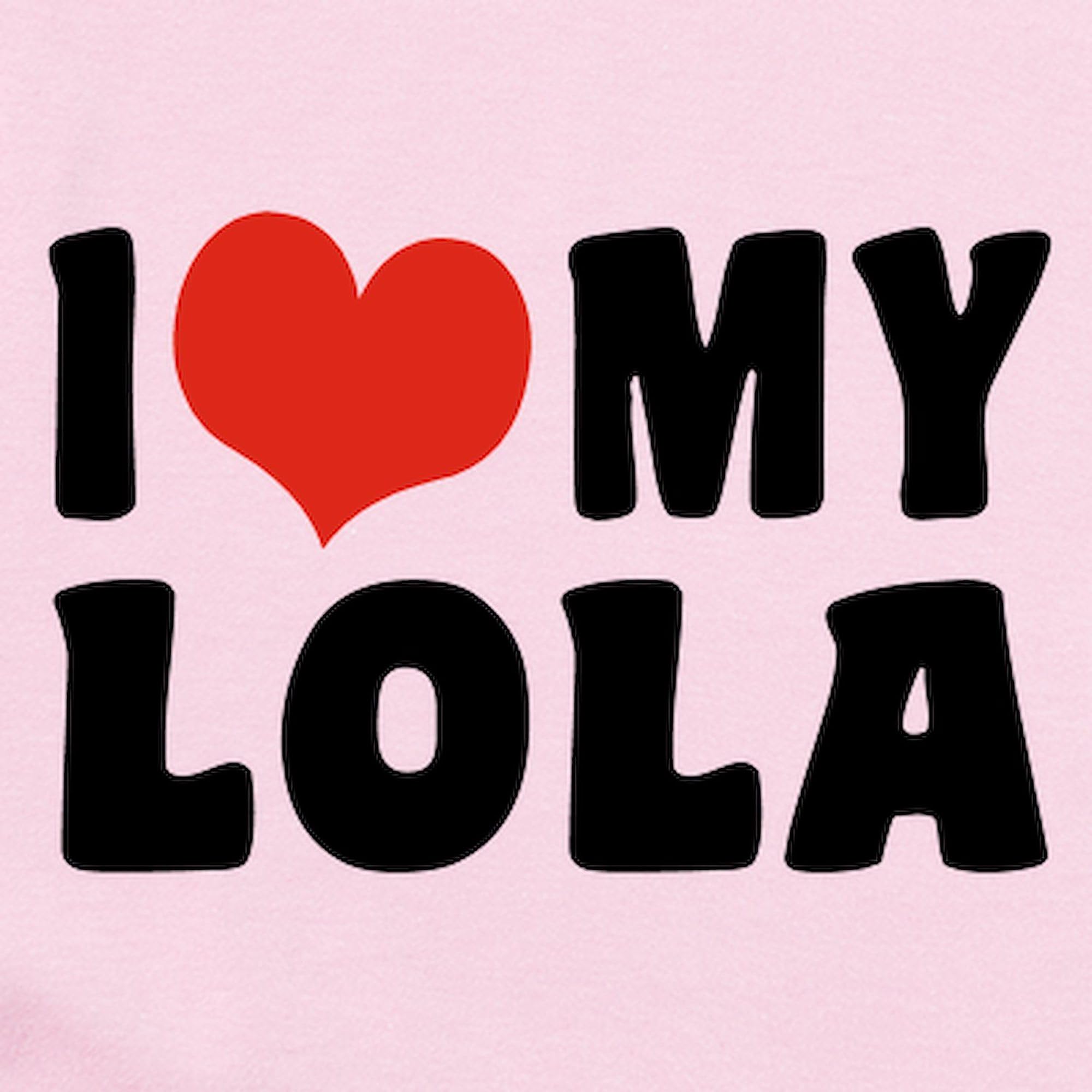 CafePress I Love My Lola Infant Bodysuit Cute Infant Bodysuit Baby Romper Petal Pink
