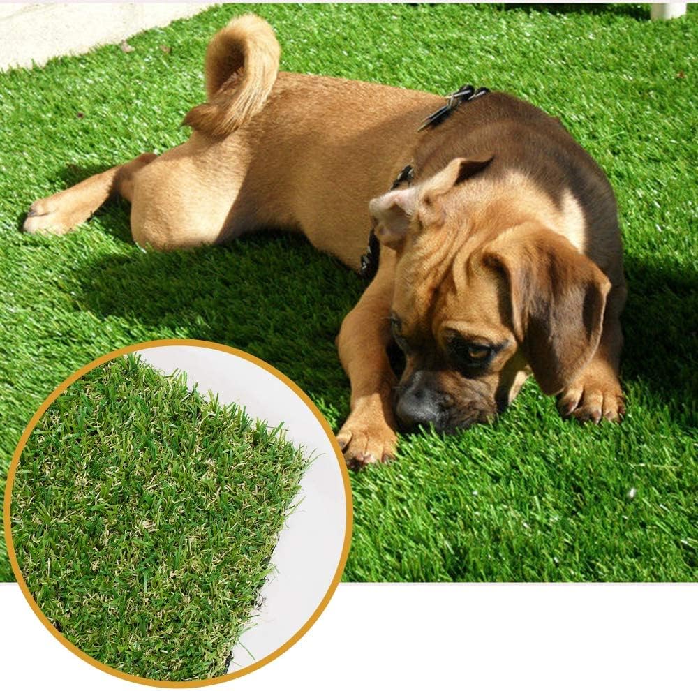 Griclner Artificial Grass Lawn Turf 7 FT x 15 FT(105 Square FT) 0.8inch Realistic Synthetic Grass Mat, Indoor Outdoor Garden Lawn Landscape for Pets,Fake Faux Grass Rug with Drainage Holes