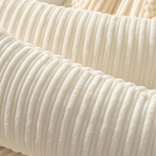 Miniatura 3 de Kevin Textile - Juego de 2 fundas de almohada de pana de terciopelo a rayas