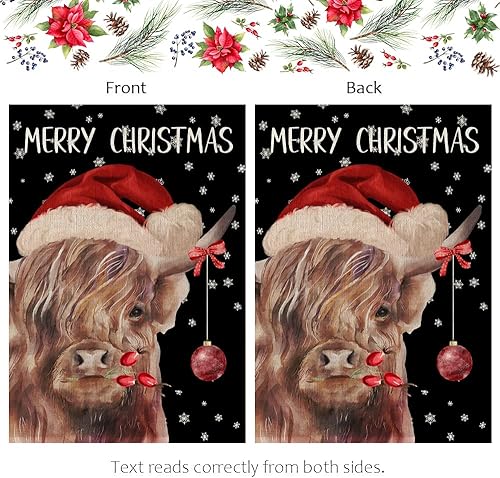 Miniatura 2 de Bandera de jardín de vaca de San Valentín de 12 x 18 pulgadas pequeña doble cara tulipán de amor decoración de primavera para patio al aire libre