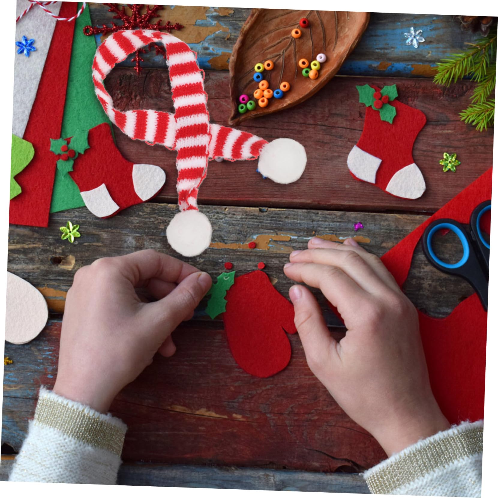 BESPORTBLE mini sciarpa natalizia per feste Natale minuscolo mini sciarpa per della