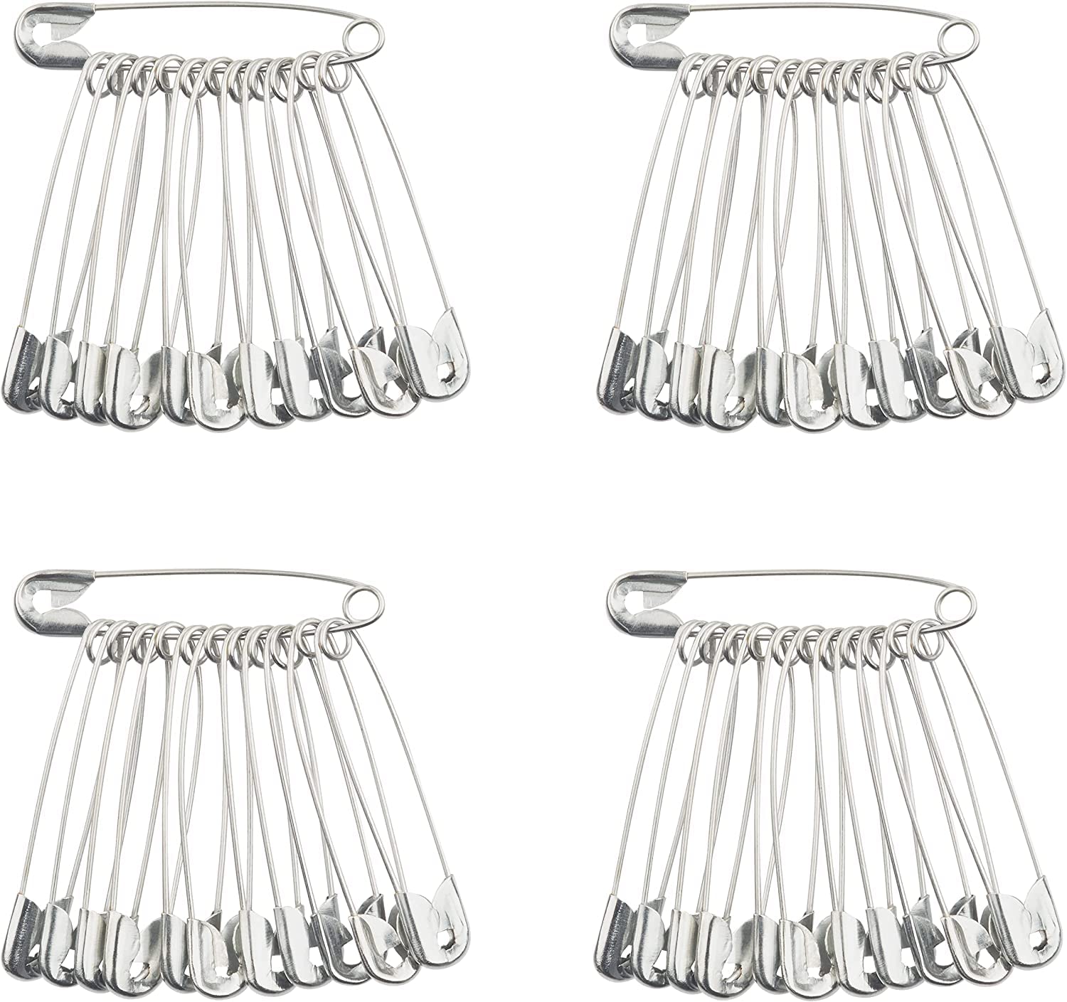Fat-Catz-Copy-Catz Silver 50X Stainless Steel First Aid Kilt Safety Nappy Pins In One Size 2 Inches (5.5Cm) Length
