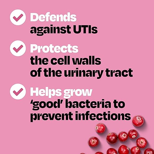 Miniatura 10 de Cystex Apoyo a la infección del tracto urinario, suplemento prebiótico de arándano para protección de las infecciones urinarias y mantenimiento