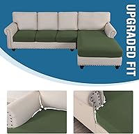 Vista 152 de H.VERSAILTEX 2025 New Sectional Couch Covers 8 Pieces Stretch Sofa Covers for Sectional Sofa Set Separate L Shaped Couch Cover for Both Left/Right