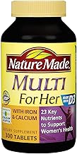 Nature Made, Multi Vitamins for Her with Iron and Calcium and 23 Key Nutrients to Support Womens Health 300 Tablets