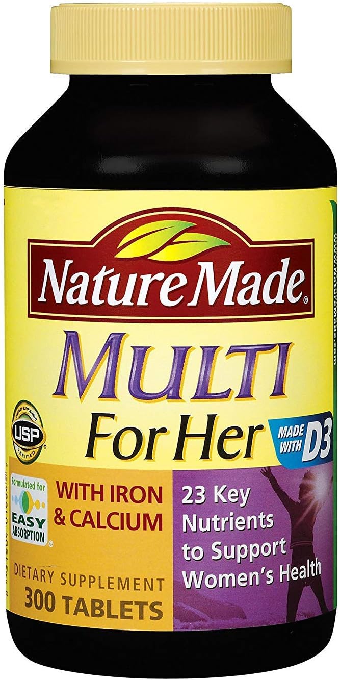 Multi Vitamins for Her with Iron and Calcium and 23 Key Nutrients to Support Women's Health (300 Tablets)