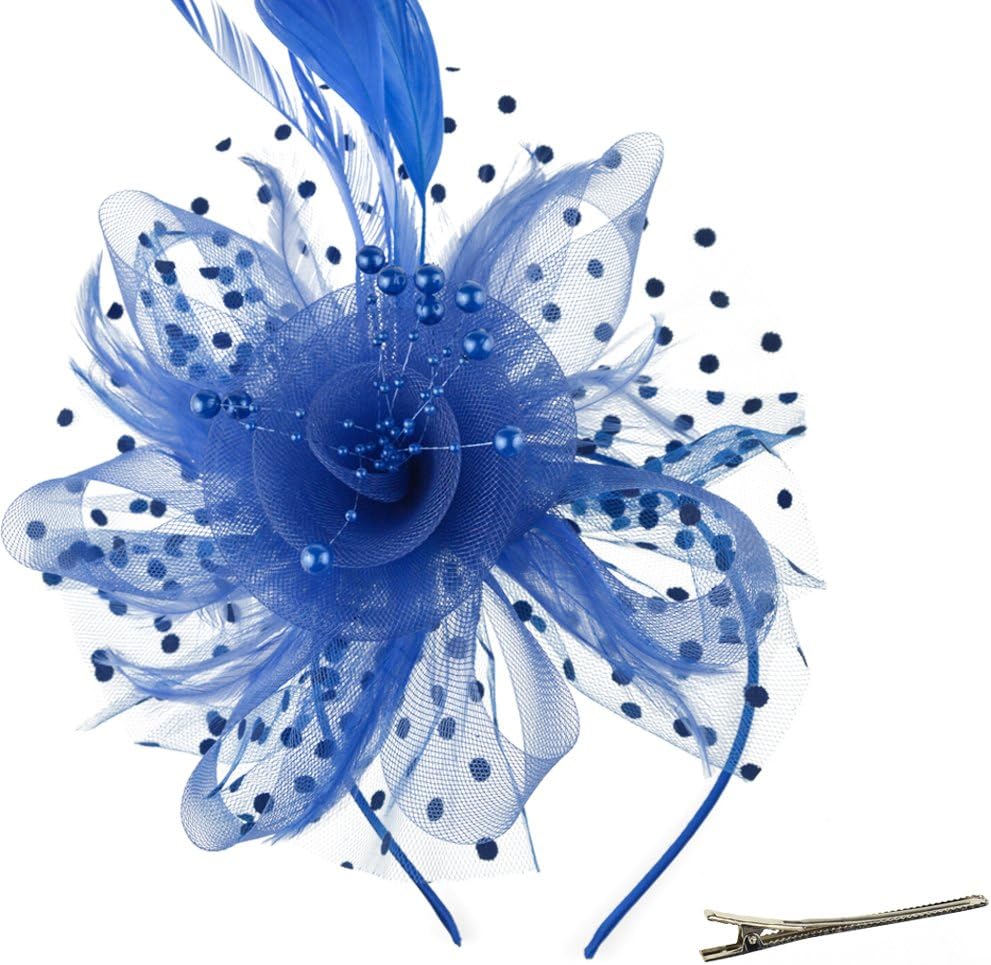 Women Fascinators Hats Flower Fascinators with Headband and Clip Tea Party Headwear for Women and Girls