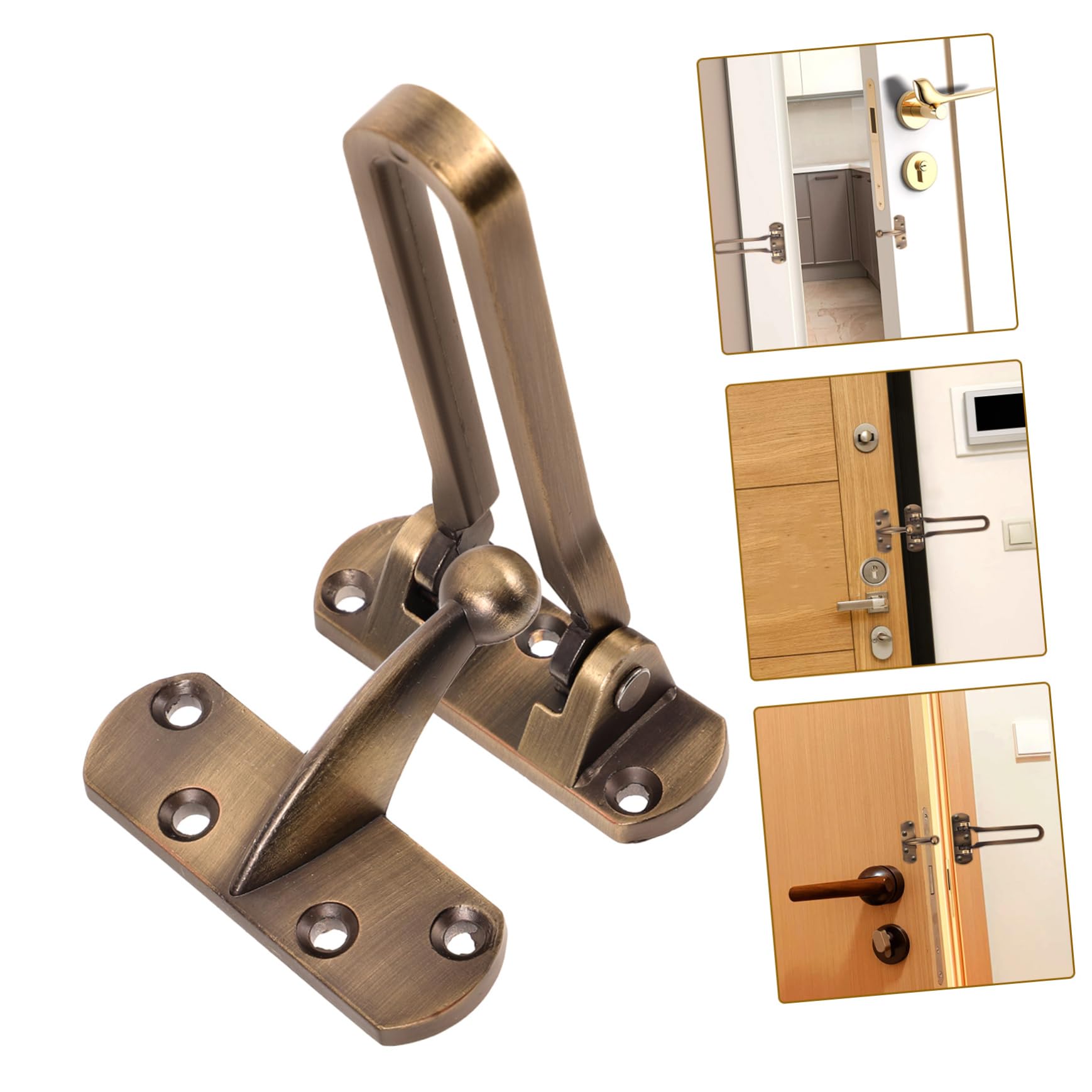 5 Pezzi Serratura Sicurezza per Porta con Chiavistello Vintage e Hotel Design Elegante e Pratico Antico